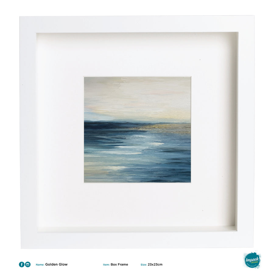 'Golden Glow', abstract seascape print - framed or unframed