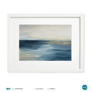 'Golden Glow', abstract seascape print - framed or unframed