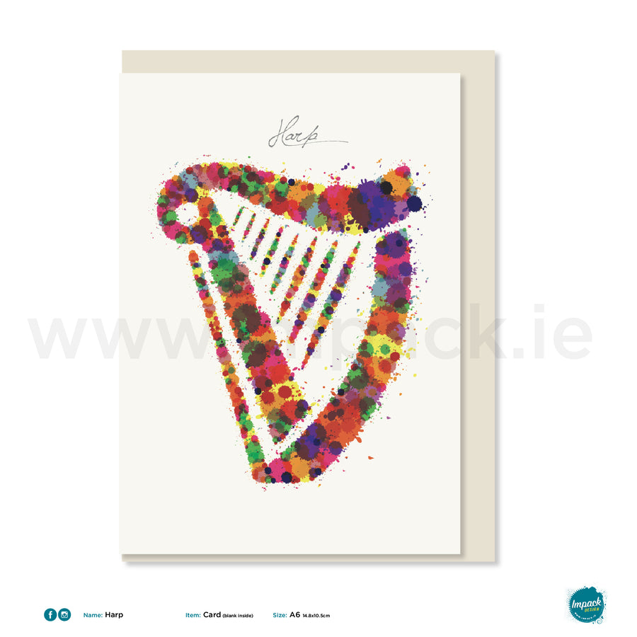 Greetings Card - "Harp"