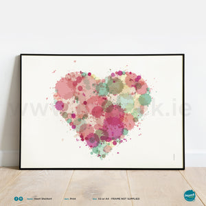 'Heart Sherbert', Unframed - Wall art print, poster or mount