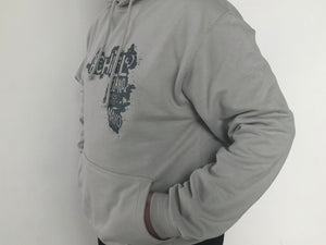 Adult Hoodie - Moondust Grey with screen printed Achill Island logo - Unisex