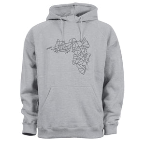 Adult Hoodie - Moondust Grey with embroidered Achill Island logo - Unisex