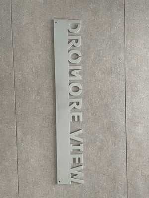 Custom metal name sign / location signage / wall art in modern seaside styling