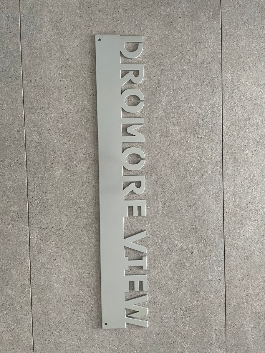 Custom metal name sign / location signage / wall art in modern seaside styling