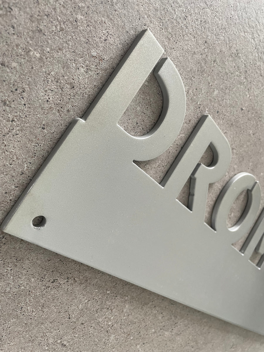 Custom metal name sign / location signage / wall art in modern seaside styling