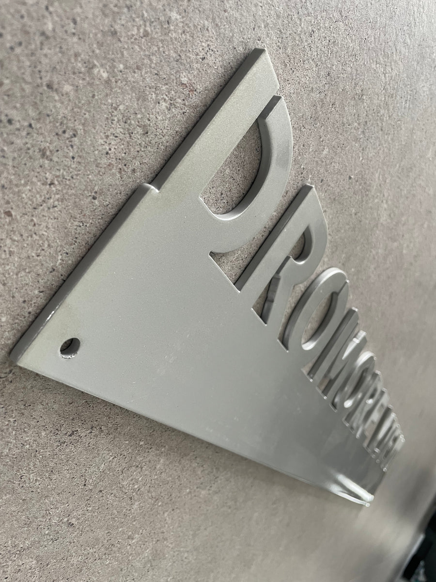 Custom metal name sign / location signage / wall art in modern seaside styling