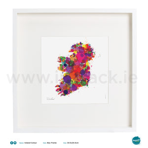'Ireland Colour', Art Splat Print in a white box frame
