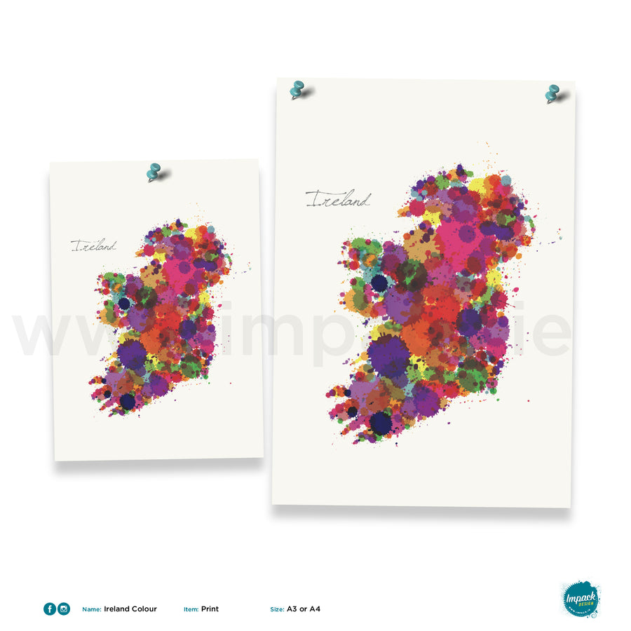 'Ireland Colour', Unframed - Wall art print, poster or mount