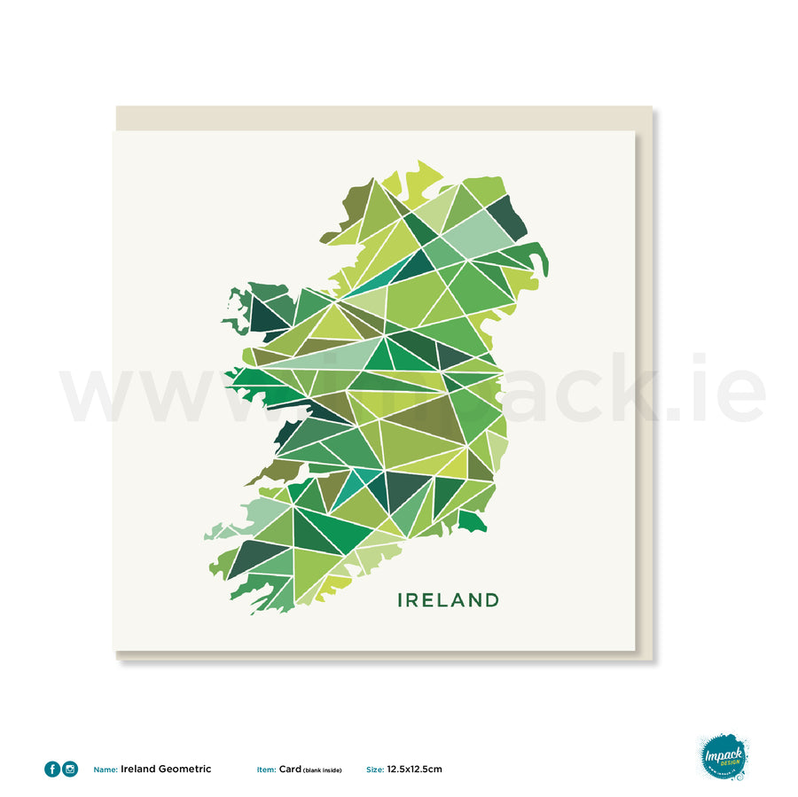 Greetings Card - 'Ireland Geometric'