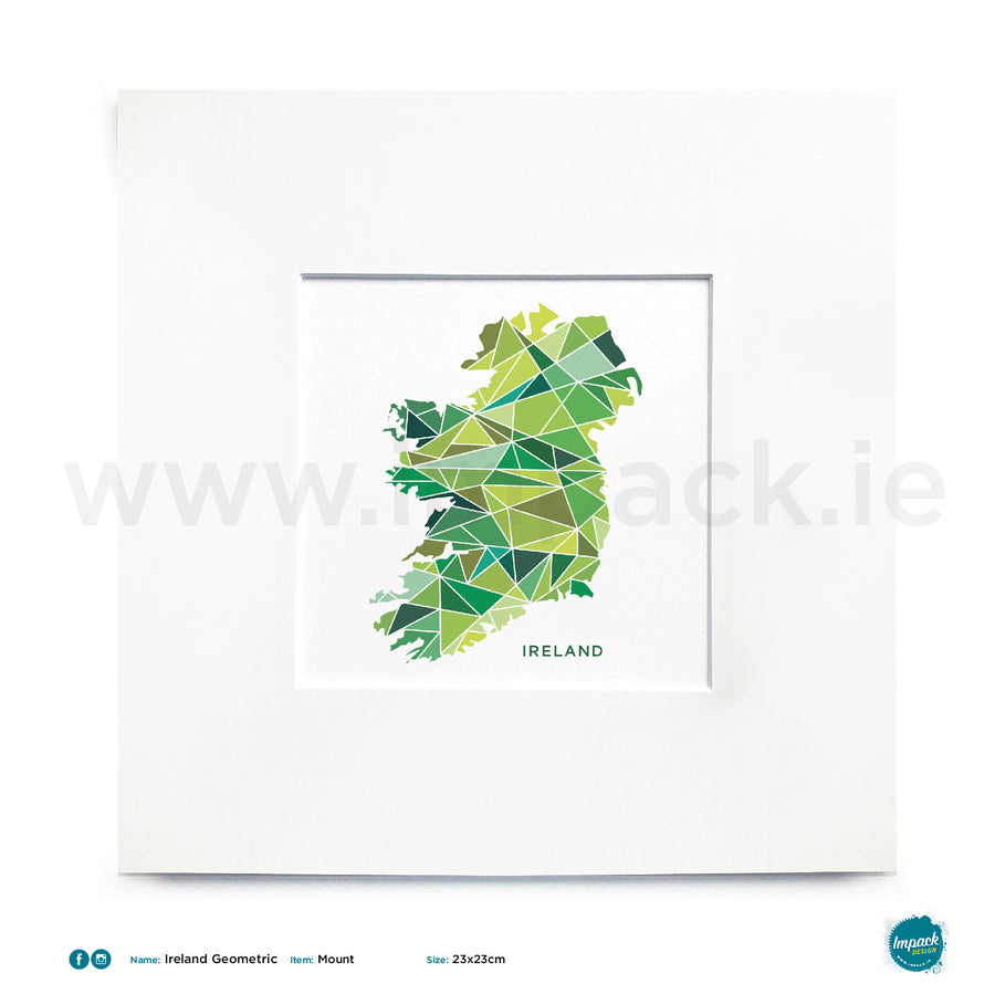 'Ireland Geometric', print - framed or unframed