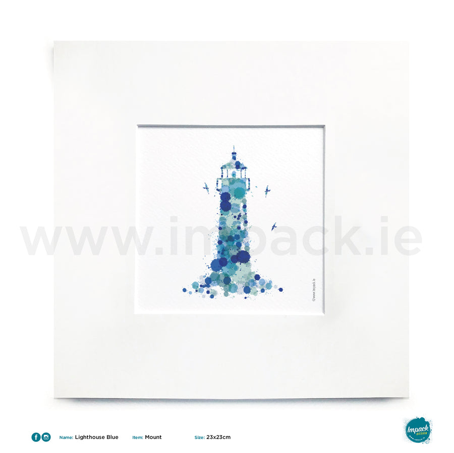 'Lighthouse Blue', Unframed - Wall art print, poster or mount