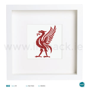 'LFC', Art Splat Print in a white box frame