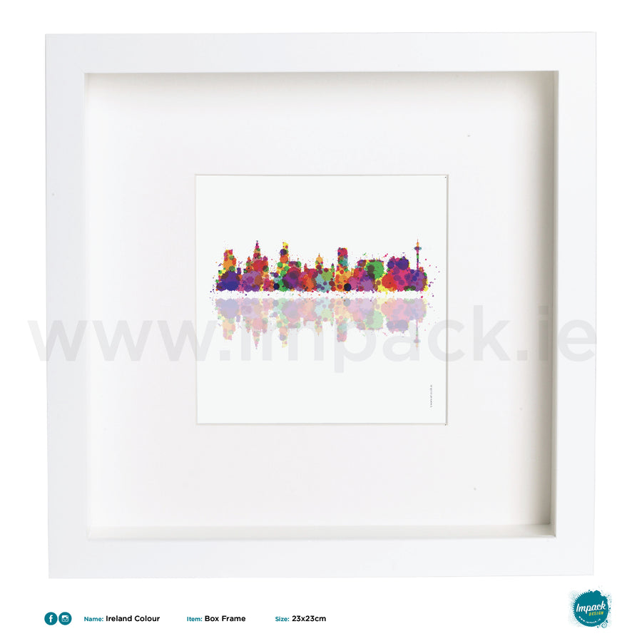 'Liverpool Skyline', Art Splat Print in a white box frame