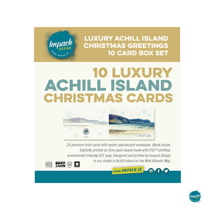 Minaun, Achill Island 10 luxury Christmas cards box set