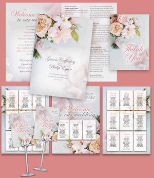 Wedding Invitation - Floral Watercolour - 100 invitations