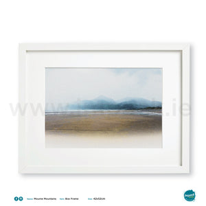 'Mountains of Mourne,' Print in a 52x42cm white box frame