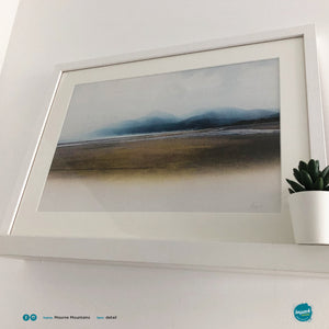 'Mountains of Mourne,' Print in a 52x42cm white box frame