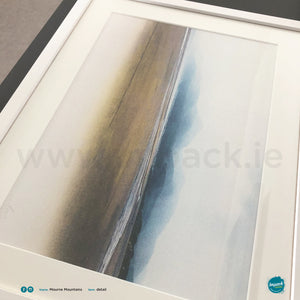 'Mountains of Mourne,' Print in a 52x42cm white box frame