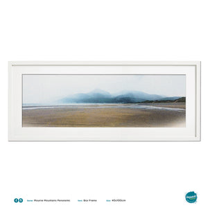 'Mountains of Mourne,' Print in a 100x40cm Panoramic white box frame