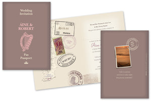 Wedding Invitation - Passport - 100 invitations