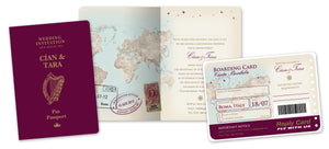 Wedding Invitation - Passport - 100 invitations