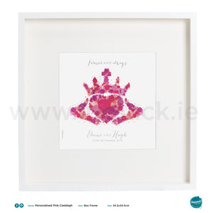 'Claddagh Pink', PERSONALISED framed or unframed - Wall art print