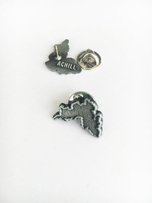 Inish Achill Island shaped Pin Badge - Unisex