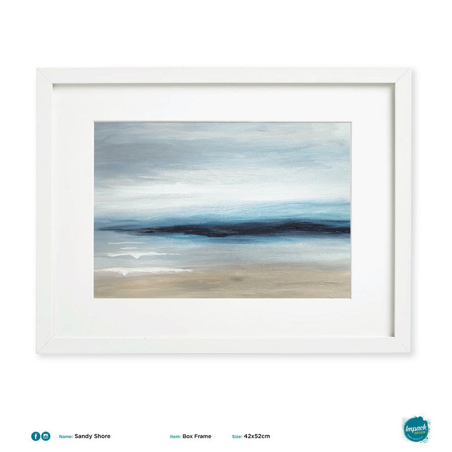 'Sandy Shore', abstract seascape print - framed or unframed