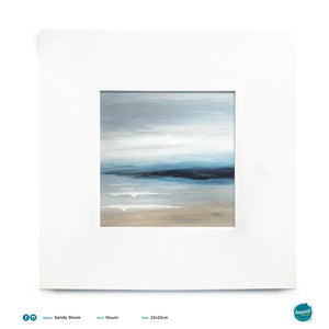 'Sandy Shore', abstract seascape print - framed or unframed