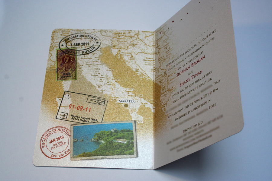 Wedding Invitation - Passport - 100 invitations