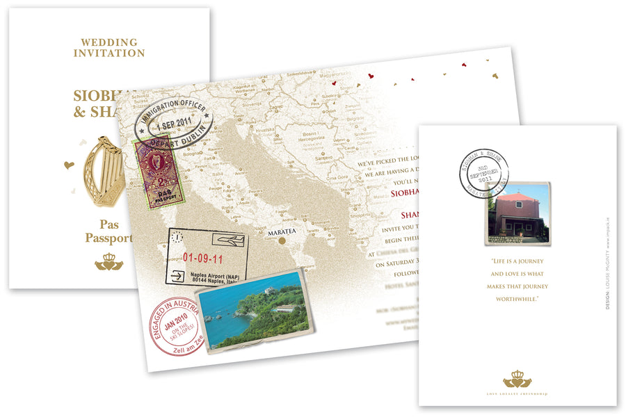 Wedding Invitation - Passport - 100 invitations