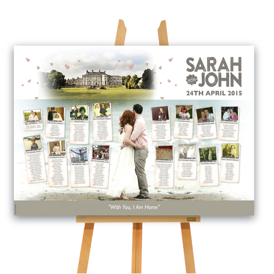 Wedding - Watercolour Venue A1 Table Plan