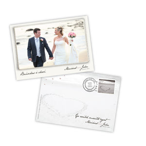 Wedding Thank You - Edged Photo Postcard - 75 Cards