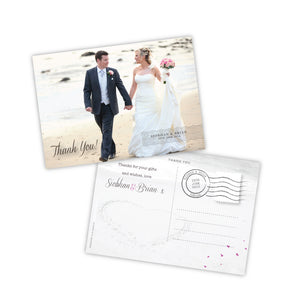 Wedding Thank You - Edged Photo Postcard - 75 Cards