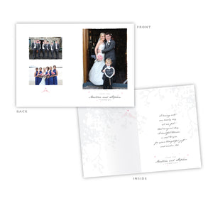 Wedding Thank You -  Portrait Photo Card - 75 Cards