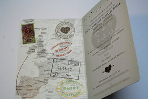 Wedding Invitation - Passport - 100 invitations