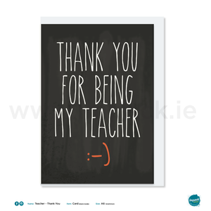 Greetings Card - Teacher - Thank you