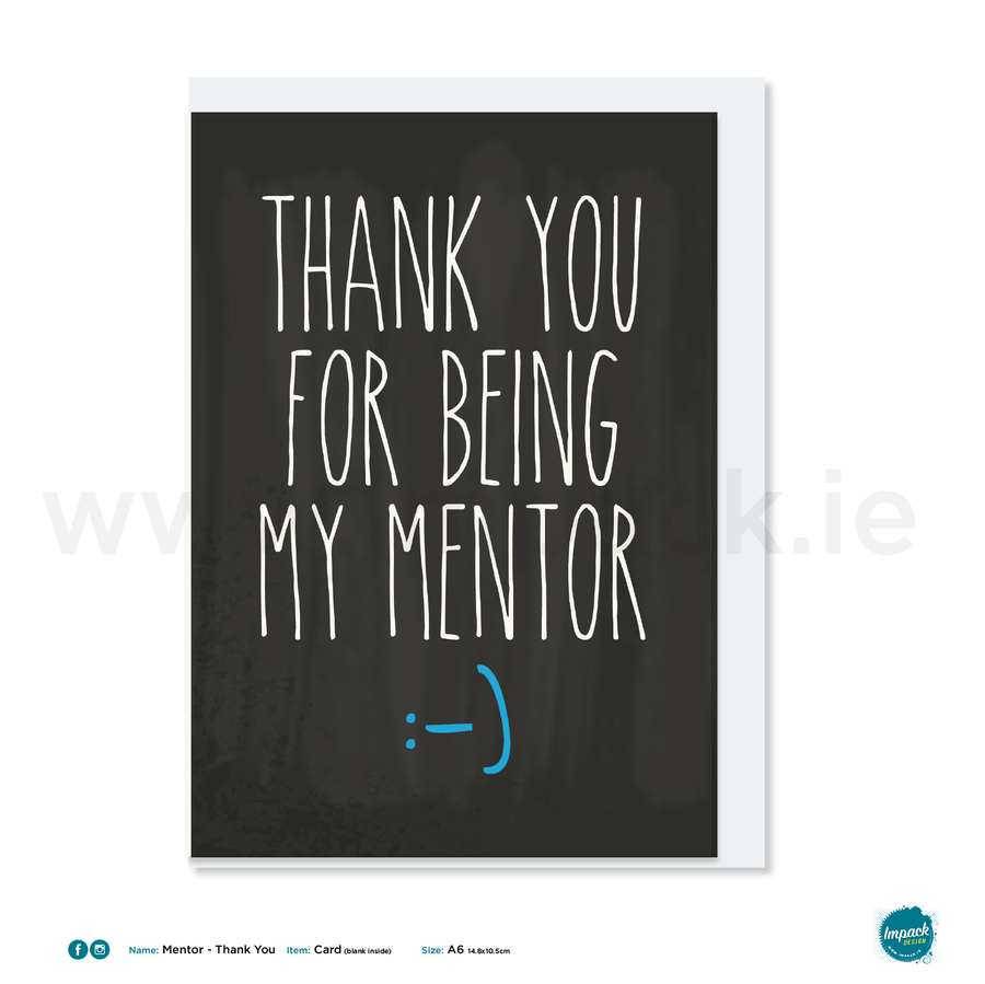 Greetings Card - Mentor - Thank you