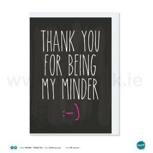 Greetings Card - Minder - Thank you