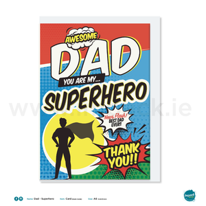 Greetings Card - Fathers Day - Superhero Dad