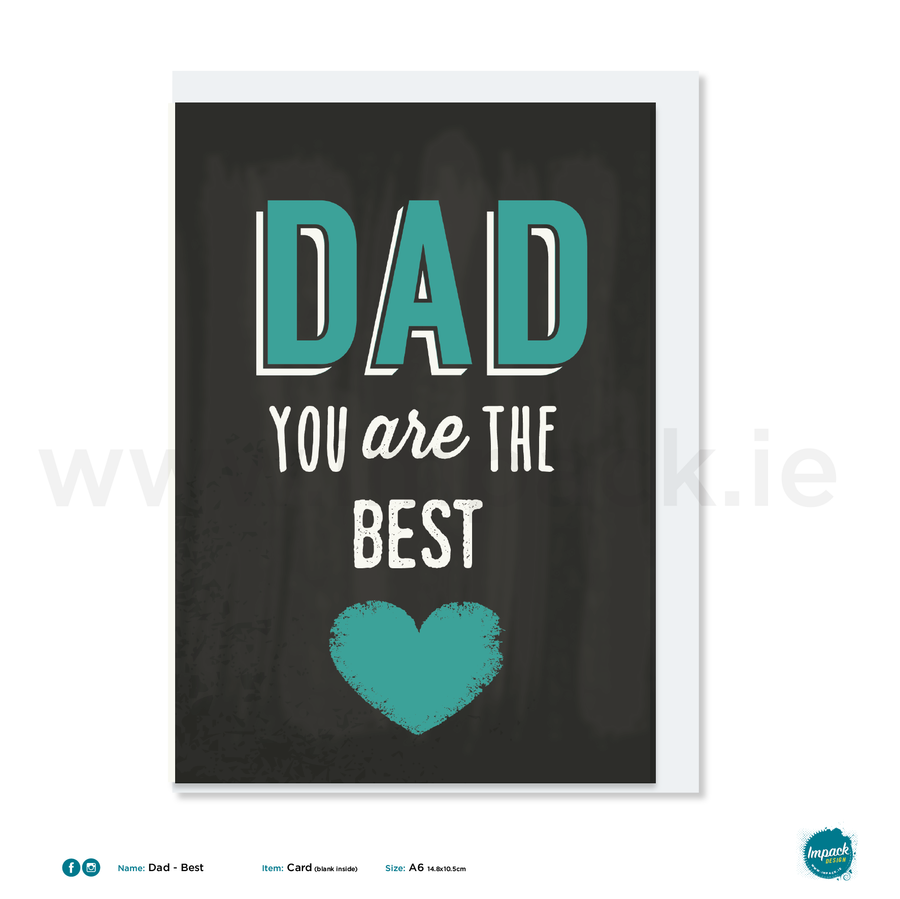 Greetings Card - Fathers Day - Best Dad